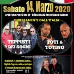 FESTA ITALIANA con TEPPISTI DEI SOGNI e TOTI & TOTINO – 14 Marzo 2020